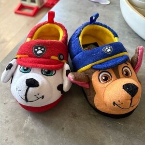 Paw Patrol Marshall & Chase Slippers Size 5/6 Toddler